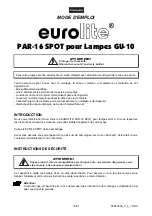 Preview for 18 page of EuroLite PAR-16 Spot User Manual