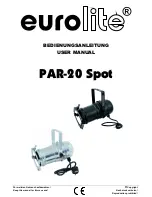 EuroLite PAR-20 Spot User Manual предпросмотр