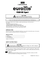 Preview for 11 page of EuroLite PAR-20 Spot User Manual