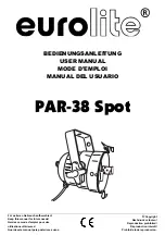 Предварительный просмотр 1 страницы EuroLite PAR-38 Spot User Manual