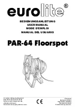 EuroLite PAR-64 Floorspot User Manual предпросмотр