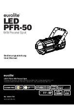 EuroLite PFR-50 User Manual preview