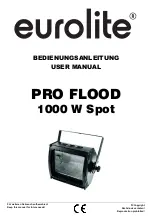 EuroLite Pro Flood 1000A User Manual предпросмотр