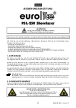 Preview for 3 page of EuroLite PSL-250 User Manual