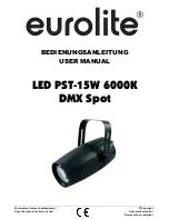 EuroLite PST-15W 6000K User Manual предпросмотр