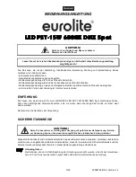 Предварительный просмотр 3 страницы EuroLite PST-15W 6000K User Manual