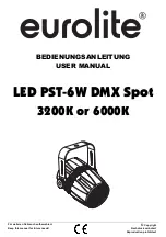 EuroLite PST-6W User Manual preview