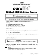 Preview for 15 page of EuroLite RGB PAR-1500 DMX User Manual