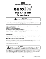 Предварительный просмотр 4 страницы EuroLite RGB TL-150 DMX User Manual