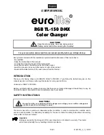 Предварительный просмотр 15 страницы EuroLite RGB TL-150 DMX User Manual