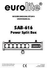 EuroLite SAB-616 User Manual preview
