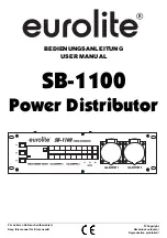 EuroLite SB-1100 User Manual preview