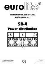 EuroLite SB-4 User Manual preview