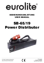 EuroLite SB-65 User Manual preview