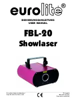 EuroLite Showlaser FBL-20 User Manual preview