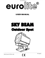 EuroLite SKY BEAM Outdoor Spot User Manual preview