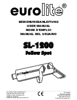 EuroLite SL-1200 LD Follow Spot User Manual предпросмотр