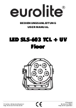 EuroLite SLS-603 User Manual предпросмотр