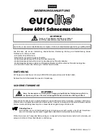 Предварительный просмотр 3 страницы EuroLite Snow 6001 User Manual