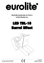 EuroLite TBL-10 User Manual preview