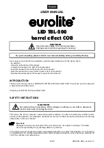 Preview for 16 page of EuroLite TBL-200 User Manual