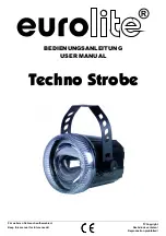 EuroLite Techno strobe User Manual preview