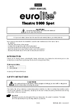 Предварительный просмотр 12 страницы EuroLite Theatre 2000 Spot User Manual