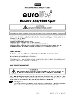 Предварительный просмотр 4 страницы EuroLite Theatre 650/1000 Spot User Manual