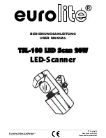 EuroLite TSL-100 LED Scan 20W LED-Scanner User Manual предпросмотр