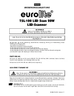 Preview for 3 page of EuroLite TSL-100 LED Scan 20W LED-Scanner User Manual