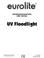 EuroLite UV Floodlight User Manual предпросмотр