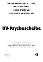 Preview for 1 page of EuroLite UV-PSYCHO-WHEEL Operating Instructions Manual