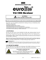 Предварительный просмотр 3 страницы EuroLite VLS-100G Showlaser User Manual