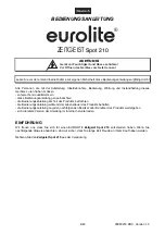 Preview for 4 page of EuroLite ZEITGEIST SPOT 210 User Manual