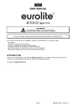 Preview for 22 page of EuroLite ZEITGEIST SPOT 210 User Manual