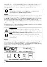 Предварительный просмотр 2 страницы EUROM 385281 User Manual