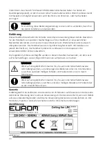 Preview for 22 page of EUROM 385281 User Manual