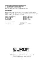 Предварительный просмотр 52 страницы EUROM 385793 Instruction Booklet