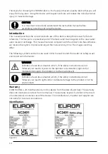 Предварительный просмотр 14 страницы EUROM AC2401 User Manual