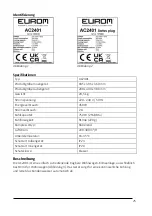 Предварительный просмотр 25 страницы EUROM AC2401 User Manual