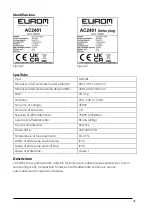 Предварительный просмотр 45 страницы EUROM AC2401 User Manual