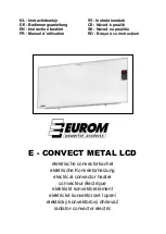 Предварительный просмотр 1 страницы EUROM E-CONVECT METAL Instruction Booklet