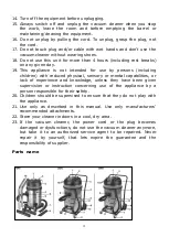 Preview for 12 page of EUROM Force 1240 wet/dry Instruction Manual