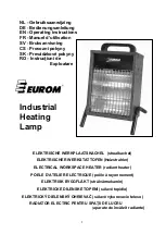 Предварительный просмотр 1 страницы EUROM Industrial Heating Lamp Operating Instructions Manual