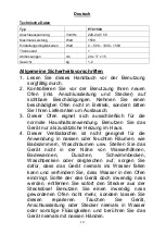 Preview for 10 page of EUROM PTC1500 Instruction Booklet