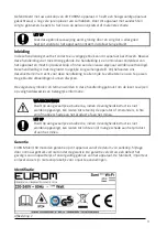 Preview for 3 page of EUROM SANI 400 WiFi User Manual