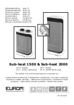 Предварительный просмотр 1 страницы EUROM Sub-heat 1500 Instruction Manual