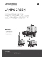 Euromacchine LAMPO GREEN Instructions For Installation, Use And Maintenance Manual предпросмотр