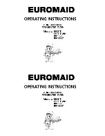 Euromaid 1505 TI Operating Instructions Manual preview