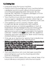 Preview for 10 page of Euromaid MW7140 Installation And Operating Instructions Manual